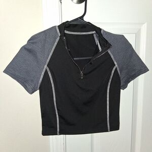 SHEIN Black and Gray Crop Top